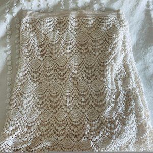 Club Monaco Skirt Off-White Lace Skirt